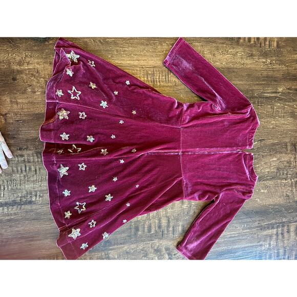 Mini Boden girls velvet stars dress size 7-8 - Picture 2 of 4